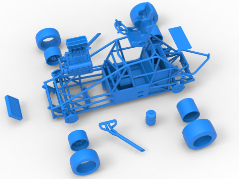 実験用舗装 シルバー クラウン カー ベース バージョン 2 スケール 1 ～ 25 3Dプリントモデル