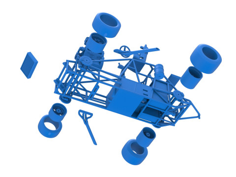 実験用舗装 シルバー クラウン カー ベース バージョン 2 スケール 1 ～ 25 3Dプリントモデル