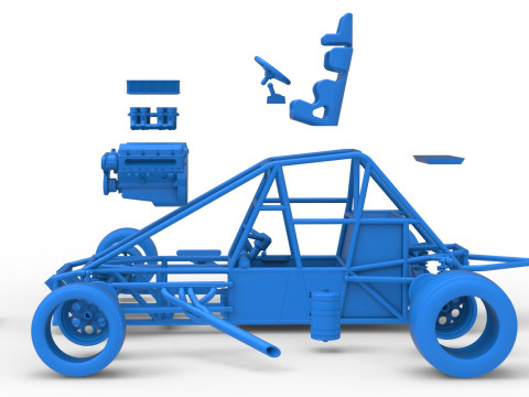 実験用舗装 シルバー クラウン カー ベース バージョン 2 スケール 1 ～ 25 3Dプリントモデル