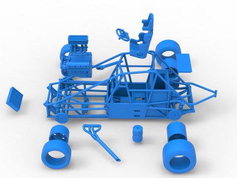 実験用舗装 シルバー クラウン カー ベース バージョン 2 スケール 1 ～ 25 3Dプリントモデル