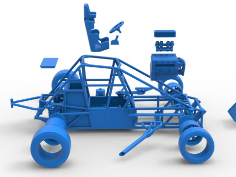 実験用舗装 シルバー クラウン カー ベース バージョン 2 スケール 1 ～ 25 3Dプリントモデル