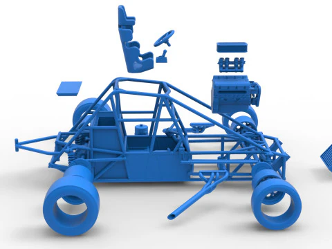 Experimental Pavement Silver Crown Car Base Version 2 Scale 1 to 25 3D Print Model