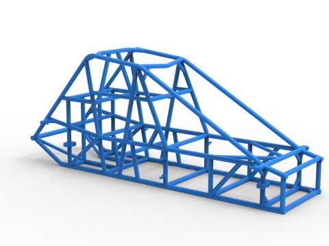 Telaio della pavimentazione sperimentale Silver Crown Car Versione 2 Scala da 1 a 25 Modello di stampa 3D