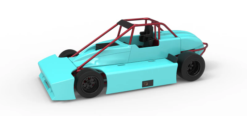 Experimental Pavement Silver Crown Car Version 3 Scale 1 to 25 3D Print Model .c4d .max .obj .3ds .fbx .stl .blend 