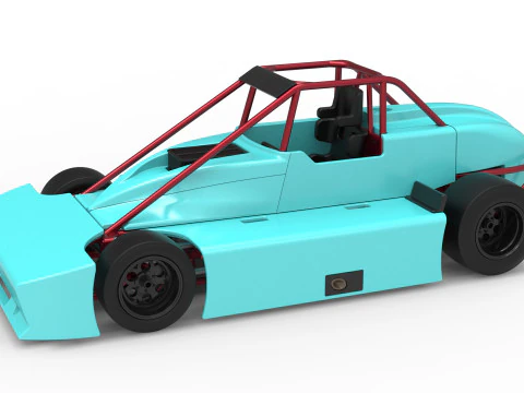 Experimental Pavement Silver Crown Car Version 3 Scale 1 to 25 3D Print Model