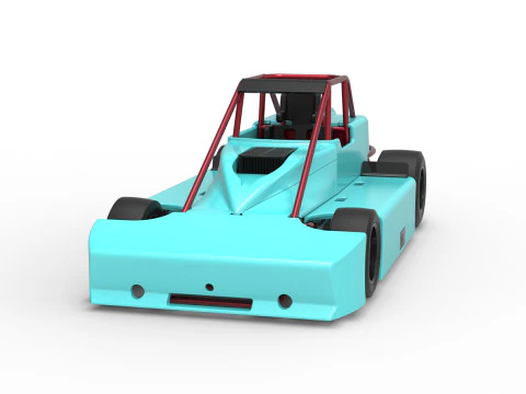 Experimental Pavement Silver Crown Car Version 3 Scale 1 to 25 3D Print Model