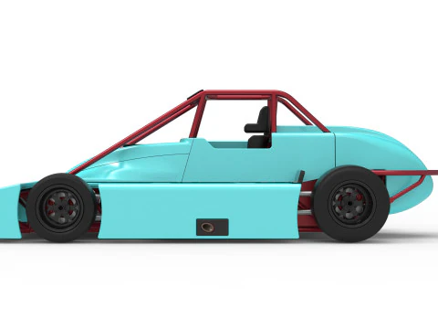 Experimental Pavement Silver Crown Car Version 3 Scale 1 to 25 3D Print Model