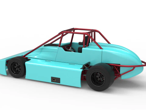 Experimental Pavement Silver Crown Car Version 3 Scale 1 to 25 3D Print Model