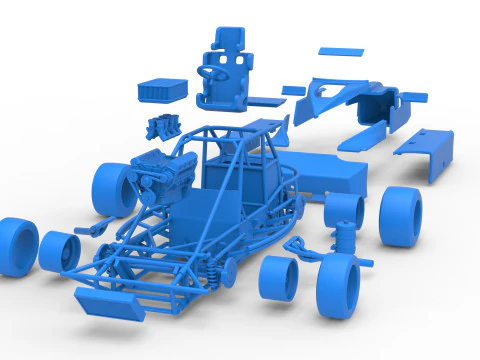 Experimental Pavement Silver Crown Car Version 3 Scale 1 to 25 3D Print Model