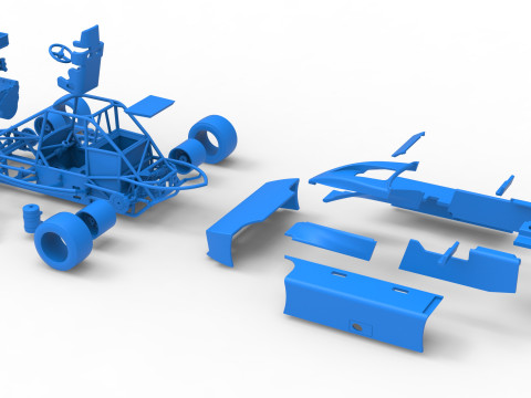 実験用舗装 シルバー クラウン カー バージョン 3 スケール 1 ～ 25 3Dプリントモデル