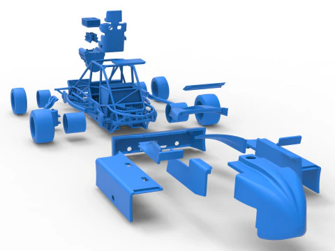 Experimental Pavement Silver Crown Car Version 3 Scale 1 to 25 3D Print Model