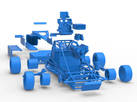 Experimental Pavement Silver Crown Car Version 3 Scale 1 to 25 3D Print Model