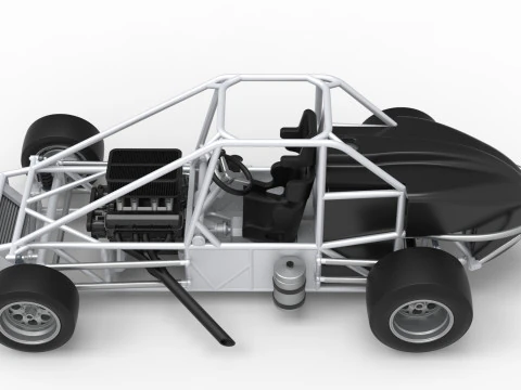 Experimental Pavement Silver Crown Car Base Version 3 Scale 1 to 25 3D Print Model