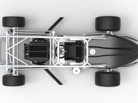 Experimental Pavement Silver Crown Car Base Version 3 Scale 1 to 25 3D Print Model