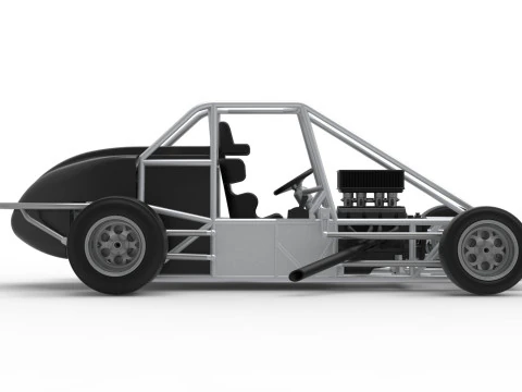 Experimental Pavement Silver Crown Car Base Version 3 Scale 1 to 25 3D Print Model