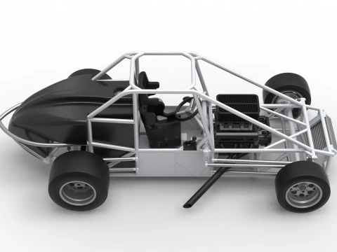 Experimental Pavement Silver Crown Car Base Version 3 Scale 1 to 25 3D Print Model
