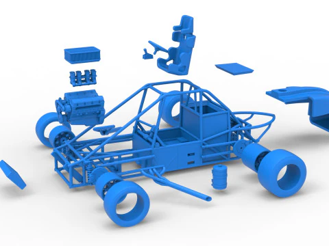 Experimental Pavement Silver Crown Car Base Version 3 Scale 1 to 25 3D Print Model