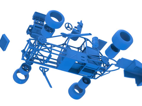 Experimental Pavement Silver Crown Car Base Version 3 Scale 1 to 25 3D Print Model
