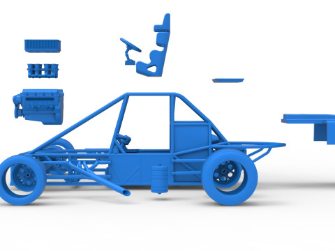 実験用舗装 シルバー クラウン カー ベース バージョン 3 スケール 1 ～ 25 3Dプリントモデル