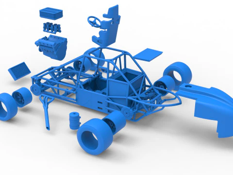 Experimental Pavement Silver Crown Car Base Version 3 Scale 1 to 25 3D Print Model