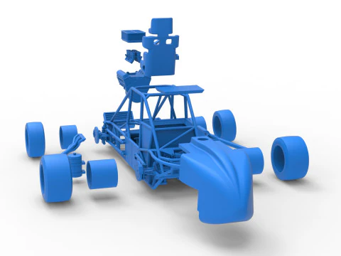Experimental Pavement Silver Crown Car Base Version 3 Scale 1 to 25 3D Print Model