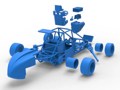 Experimental Pavement Silver Crown Car Base Version 3 Scale 1 to 25 3D Print Model