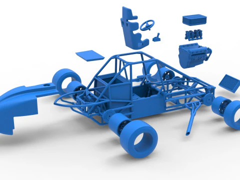 Experimental Pavement Silver Crown Car Base Version 3 Scale 1 to 25 3D Print Model
