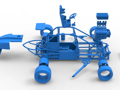 Experimental Pavement Silver Crown Car Base Version 3 Scale 1 to 25 3D Print Model