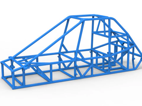 Frame of Experimental Pavement Silver Crown Car Version 3 Scale 1 to 25 3D Print Model