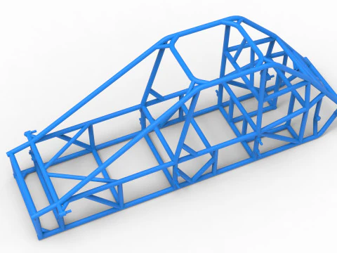 Каркас експериментального тротуару Silver Crown Car Version 3 Масштаб від 1 до 25 3D Принт Модель