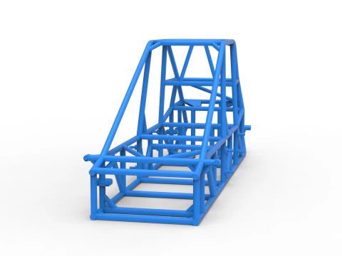 Каркас експериментального тротуару Silver Crown Car Version 3 Масштаб від 1 до 25 3D Принт Модель