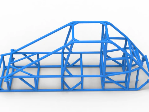 Каркас експериментального тротуару Silver Crown Car Version 3 Масштаб від 1 до 25 3D Принт Модель