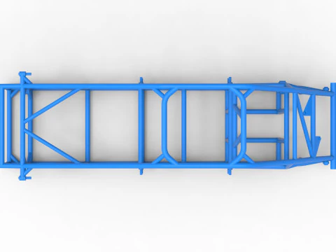 Каркас експериментального тротуару Silver Crown Car Version 3 Масштаб від 1 до 25 3D Принт Модель