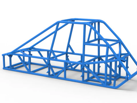 Каркас експериментального тротуару Silver Crown Car Version 3 Масштаб від 1 до 25 3D Принт Модель