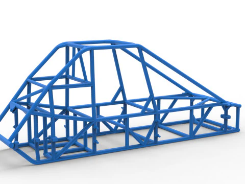 Каркас експериментального тротуару Silver Crown Car Version 3 Масштаб від 1 до 25 3D Принт Модель