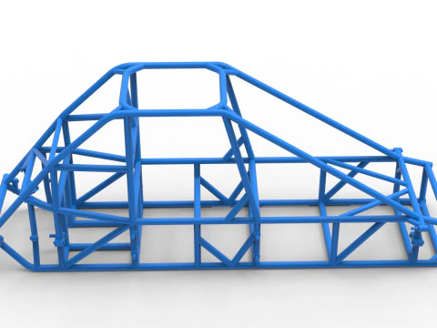 Каркас експериментального тротуару Silver Crown Car Version 3 Масштаб від 1 до 25 3D Принт Модель