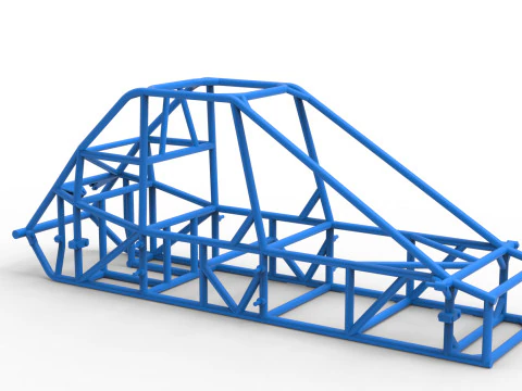 Каркас експериментального тротуару Silver Crown Car Version 3 Масштаб від 1 до 25 3D Принт Модель