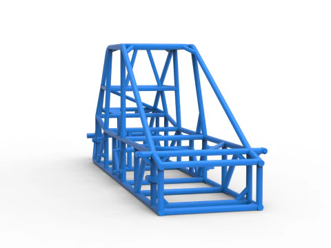 Каркас експериментального тротуару Silver Crown Car Version 3 Масштаб від 1 до 25 3D Принт Модель