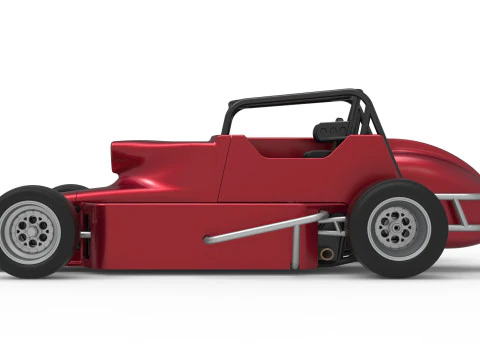Pavement Silver Crown Car Version 2 Scale 1 to 25 3D Print Model
