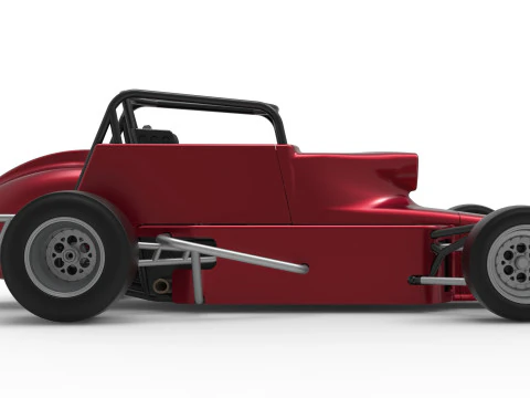 Pavement Silver Crown Car Version 2 Scale 1 to 25 3D Print Model