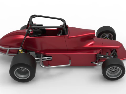 Pavement Silver Crown Car Version 2 Scale 1 to 25 3D Print Model