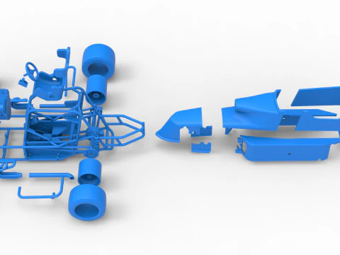 Pavement Silver Crown Car Version 2 Scale 1 to 25 3D Print Model