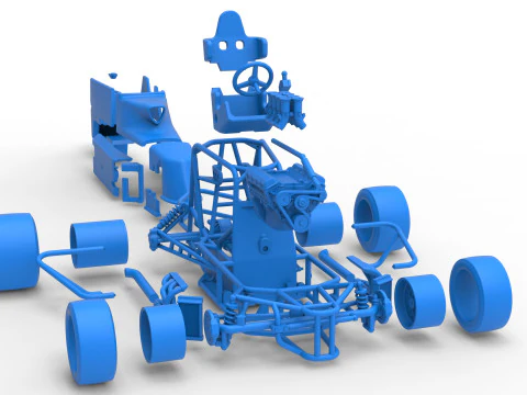 Pavement Silver Crown Car Version 2 Scale 1 to 25 3D Print Model