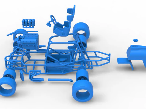 Pavimento Silver Crown Car Base Versi&oacute;n 2 Escala 1 a 25 Modelo de impresión 3D