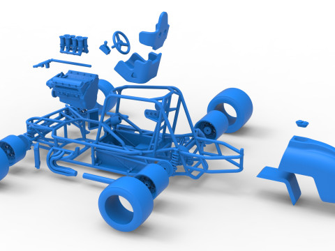 ペイブメント シルバー クラウン カー ベース バージョン 2 スケール 1 ～ 25 3Dプリントモデル