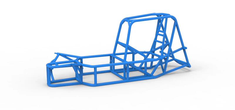 Frame of Silver Crown Car Version 2 Scale 1 to 25 3D Print Model .c4d .max .obj .3ds .fbx .stl .blend 
