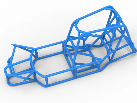 Frame of Silver Crown Car Version 2 Scale 1 to 25 3D Print Model