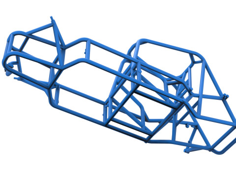 Frame van Silver Crown Car versie 2 schaal 1 tot 25 3D printmodel