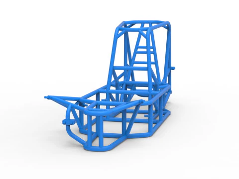 Frame of Silver Crown Car Version 2 Scale 1 to 25 3D Print Model