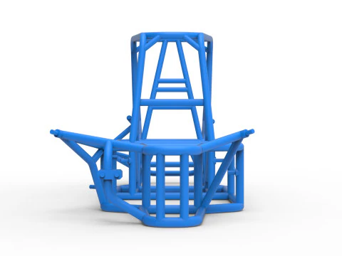 Frame of Silver Crown Car Version 2 Scale 1 to 25 3D Print Model